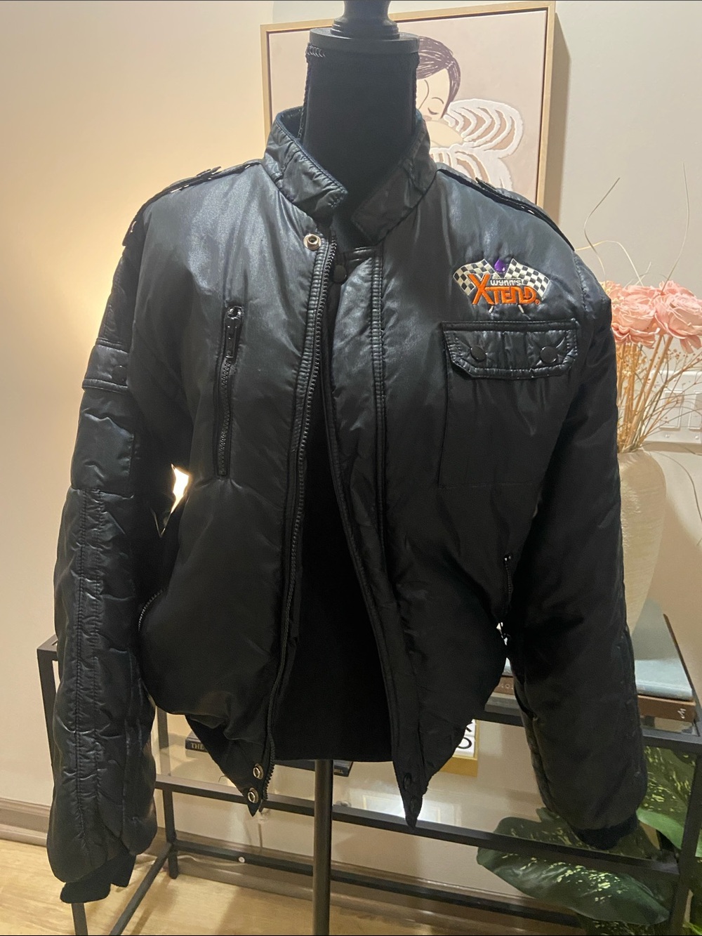 Vintage Black Men's Quilted Puffer Jacket